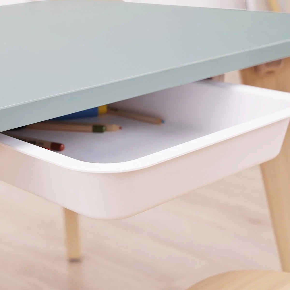 Boori Tidy Stolik Dziecięcy z Szufladą w Stylu Montessori