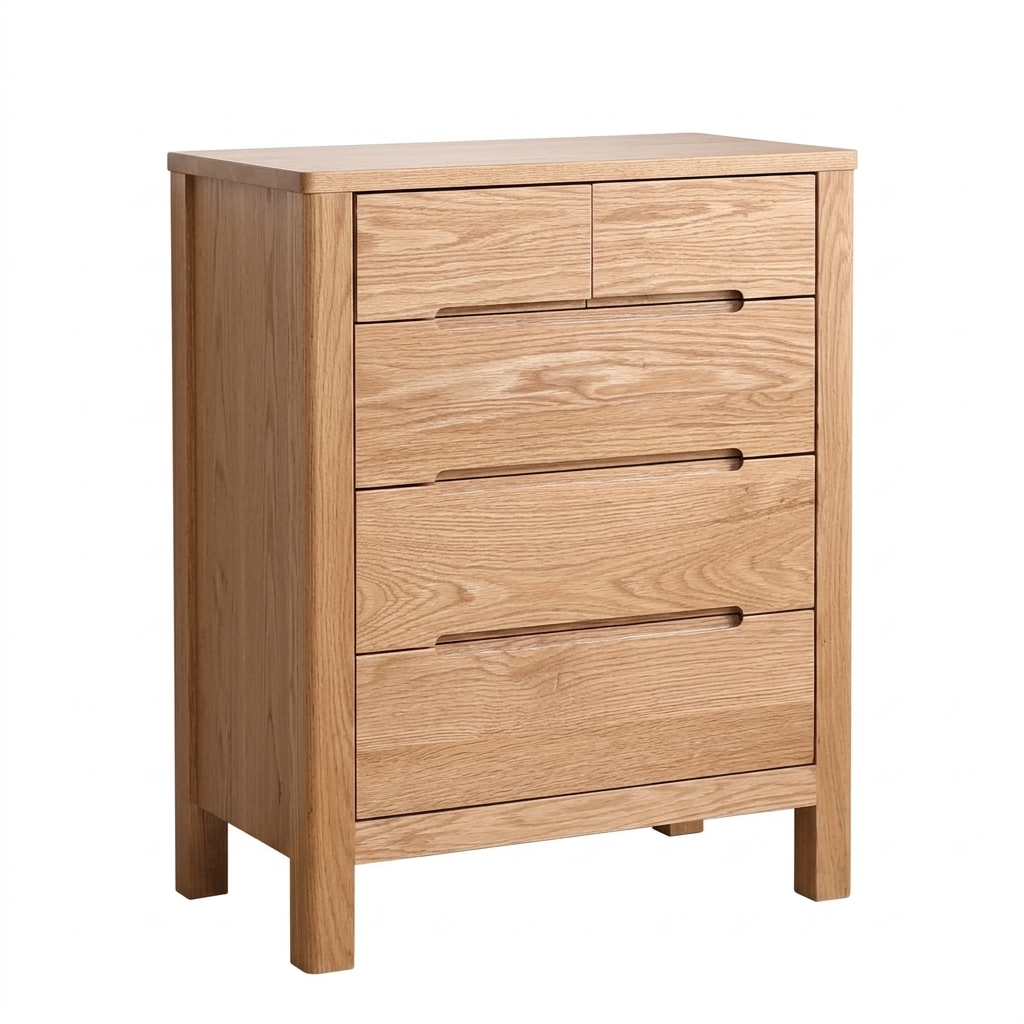 Komoda Dębowa Modern z 5 Szufladami