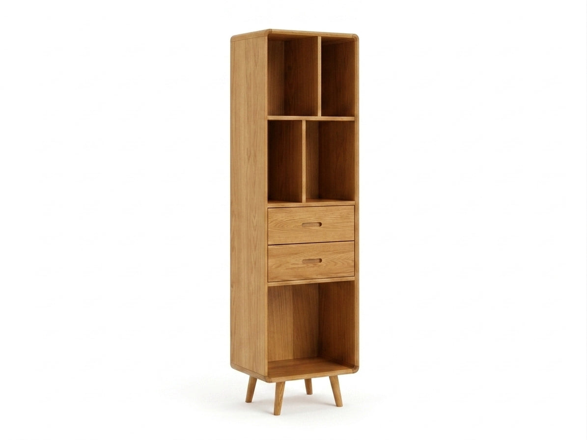 Designerski Regał Edison z Drewna Jesionowego