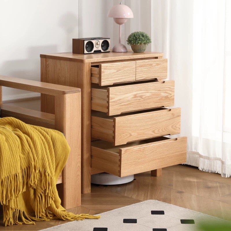 Komoda Dębowa Modern z 5 Szufladami