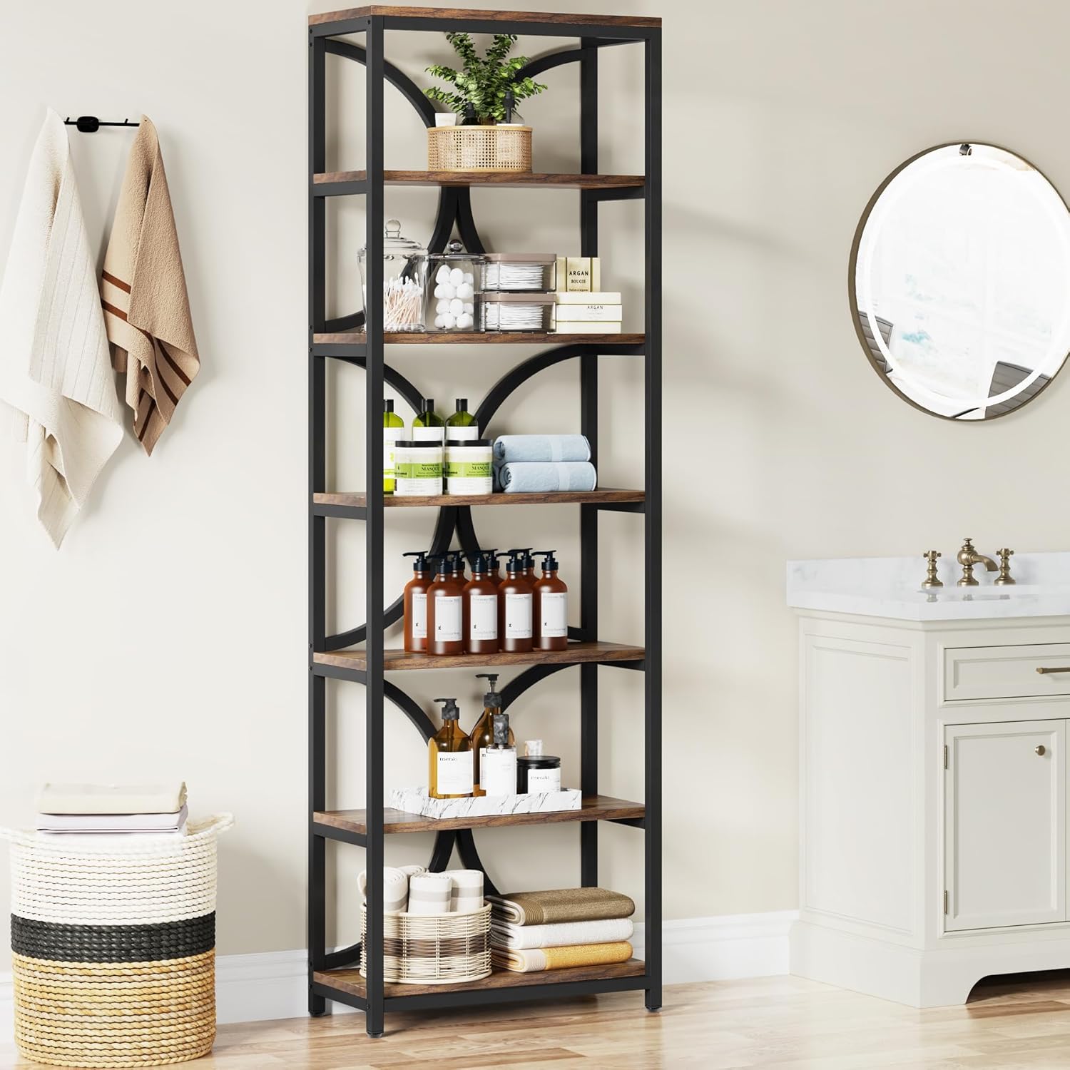 Industrialny regał biblioteczny 200 cm