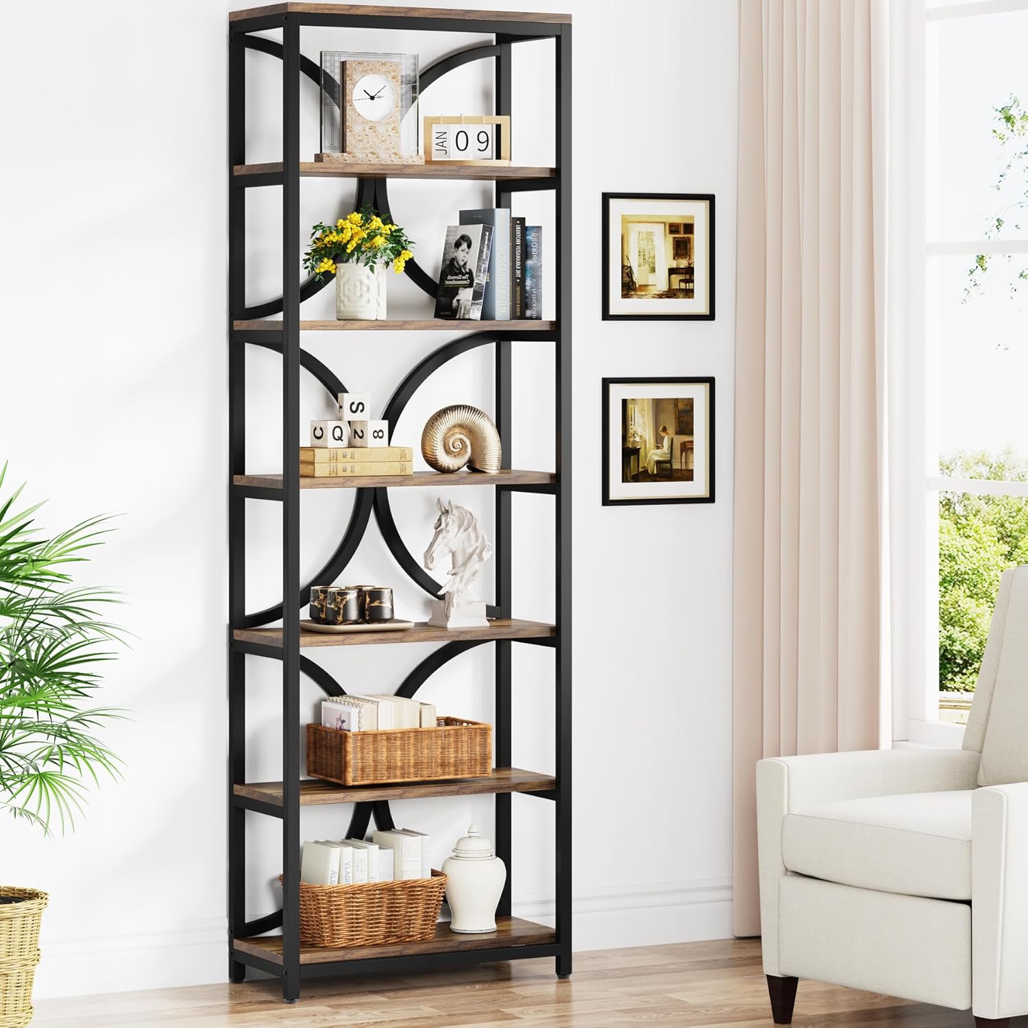 Industrialny regał biblioteczny 200 cm