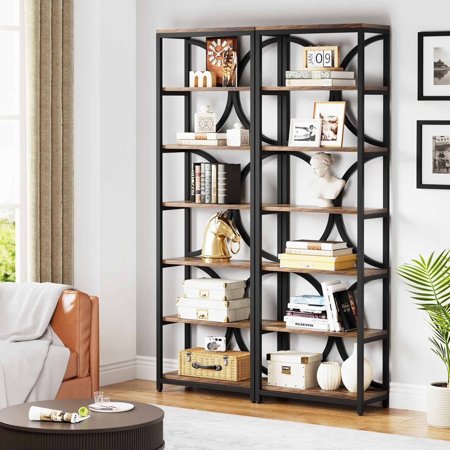 Industrialny regał biblioteczny 200 cm