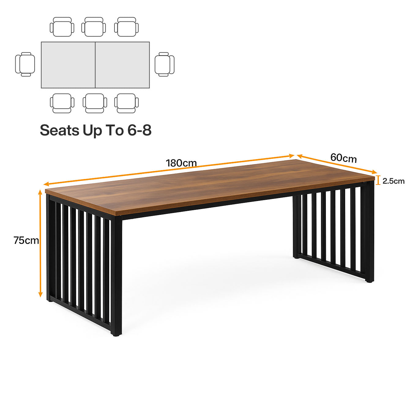 Duże biurko dla dwóch osób - 180 cm