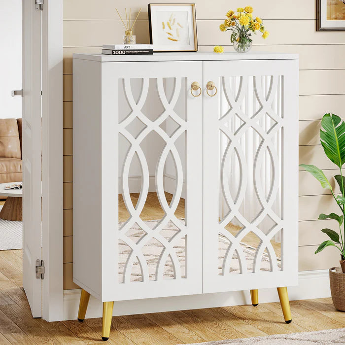 5-poziomowa szafka na buty z lustrem na 25 par