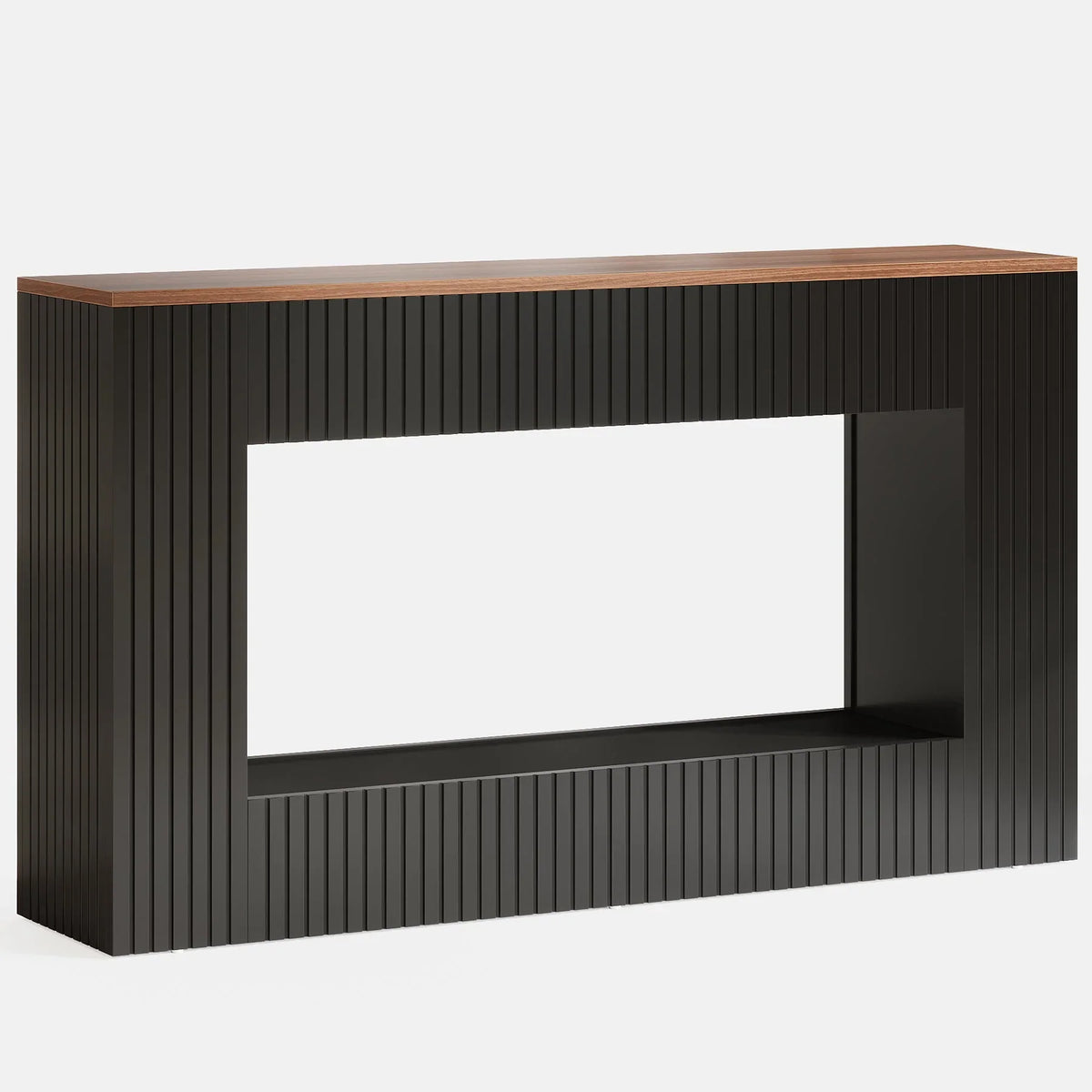 Stół konsolowy 140 cm drewniany z półką