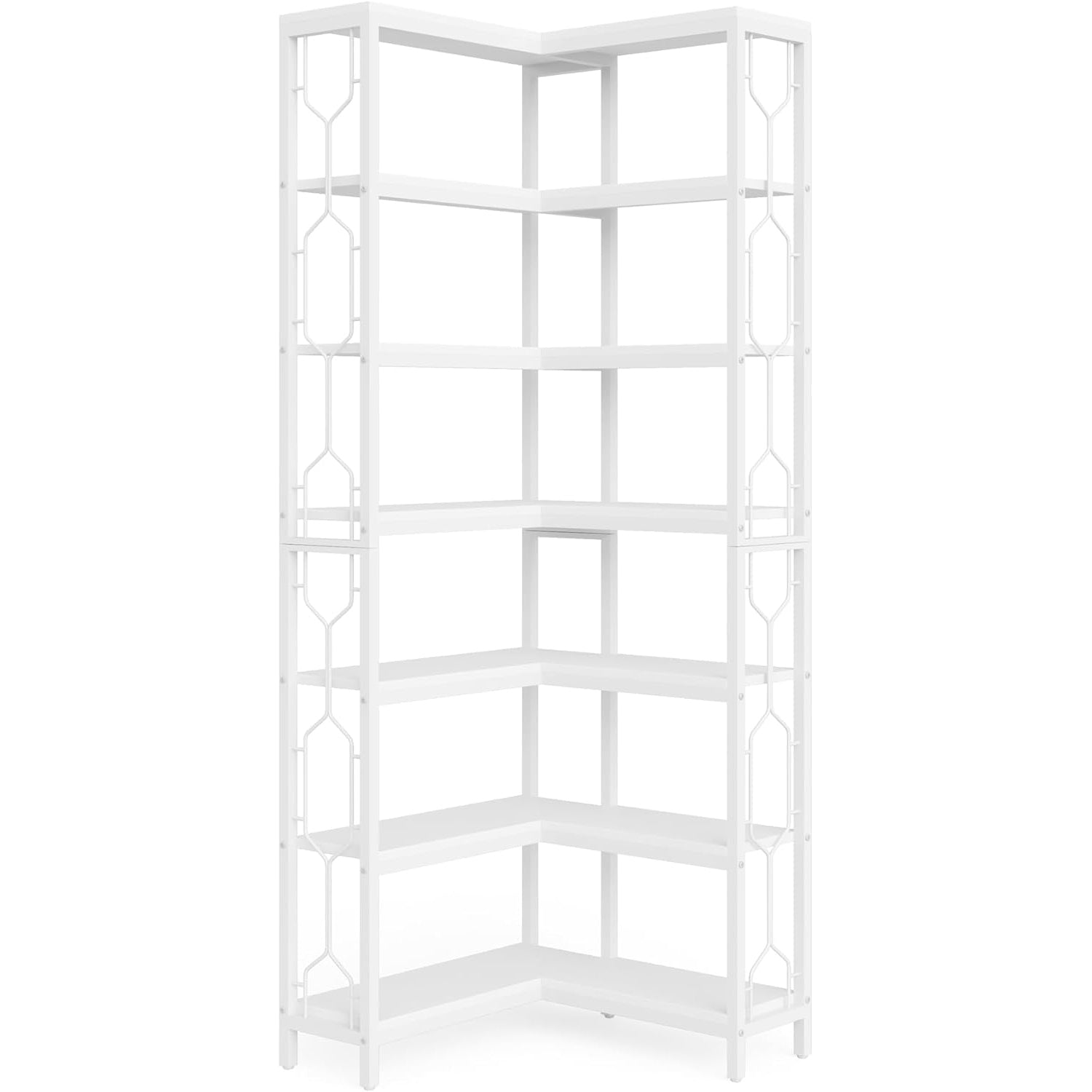 Narożny regał biblioteczny Formaro z 7 poziomami