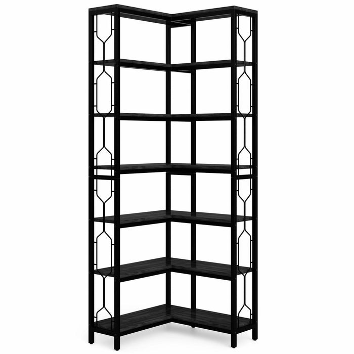 Narożny regał biblioteczny Formaro z 7 poziomami