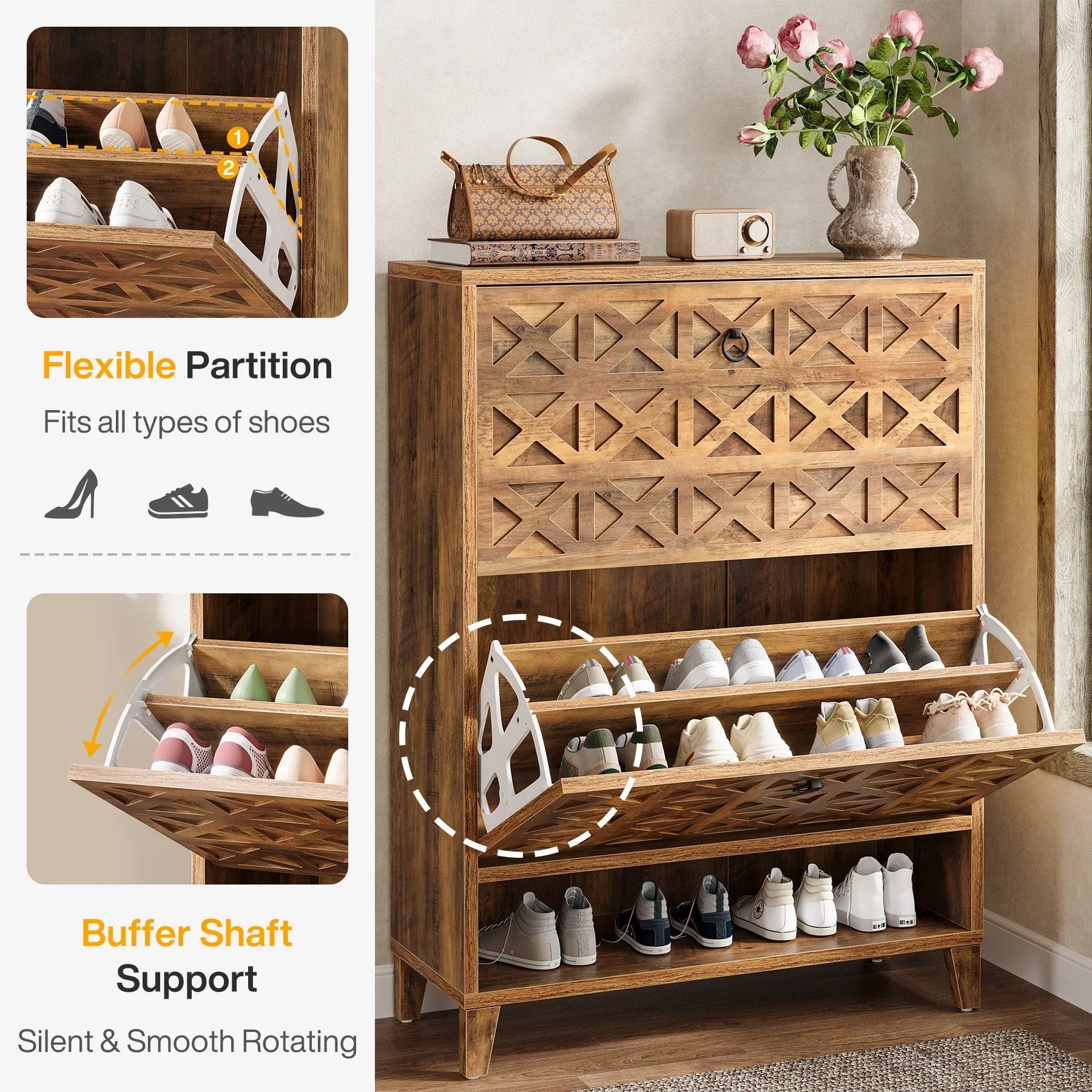 Organizer na buty 80 cm z 2 szufladami
