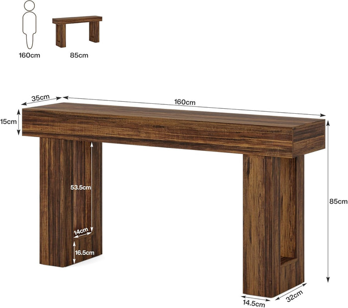 Prostokątny stolik konsolowy 160 cm