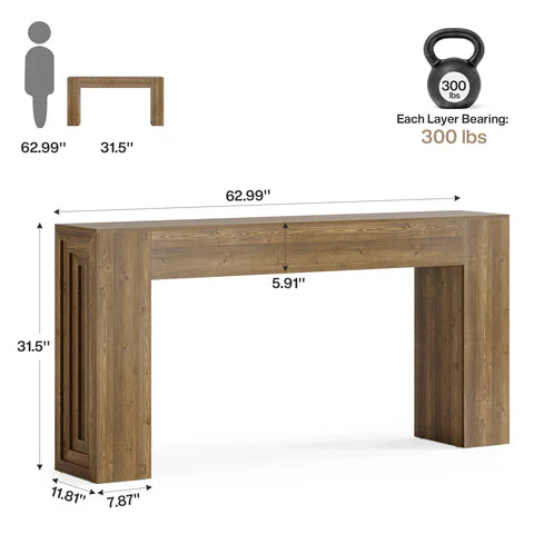 Rustykalny stolik konsolowy 160 cm