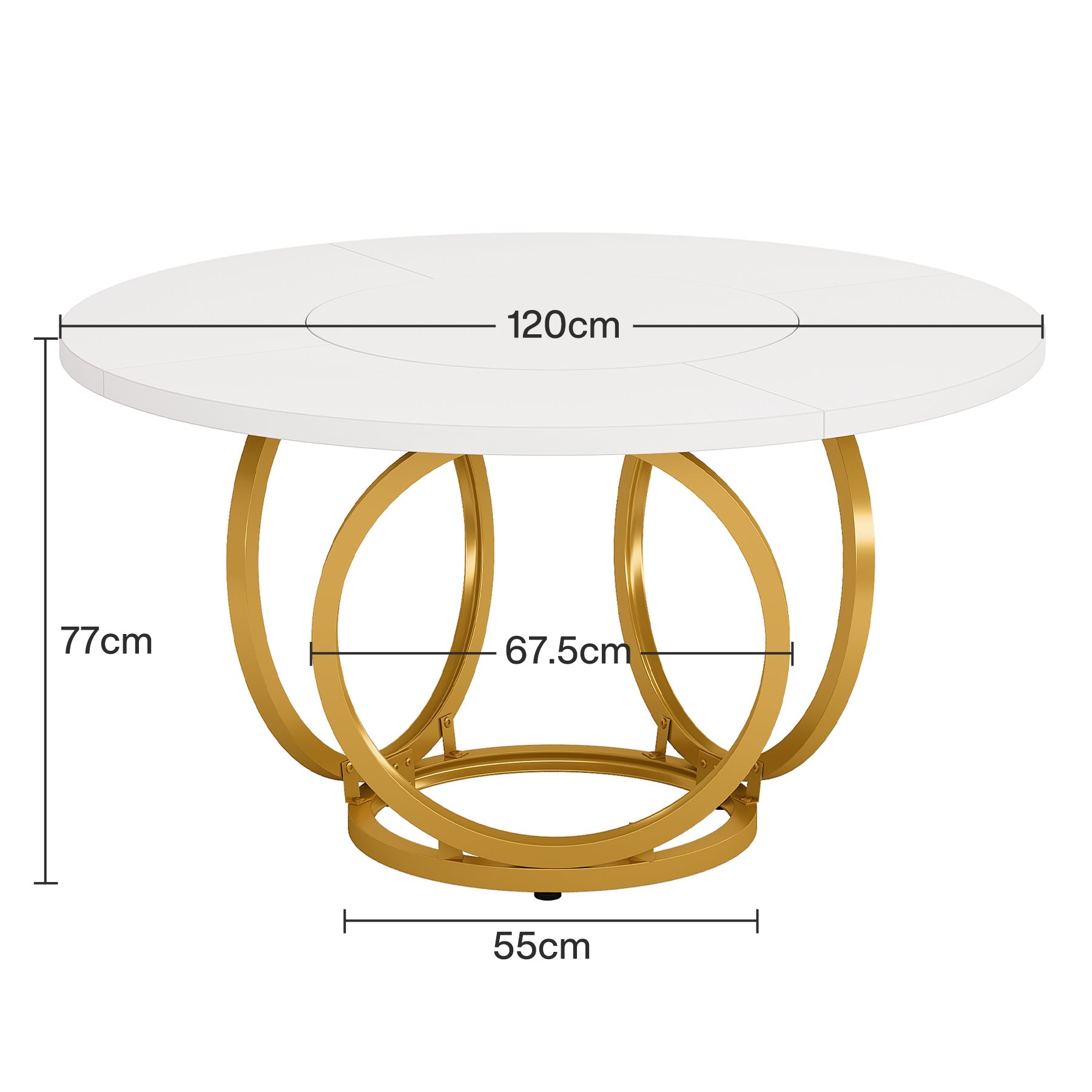 Okrągły stół jadalniany na 4-6 osób, 120 cm