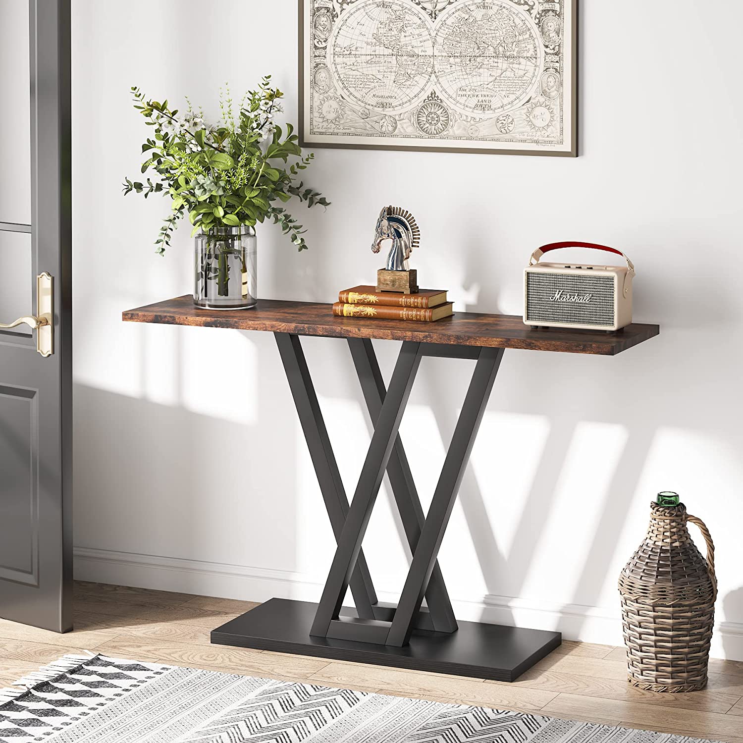 Stolik konsolowy w stylu industrialnym