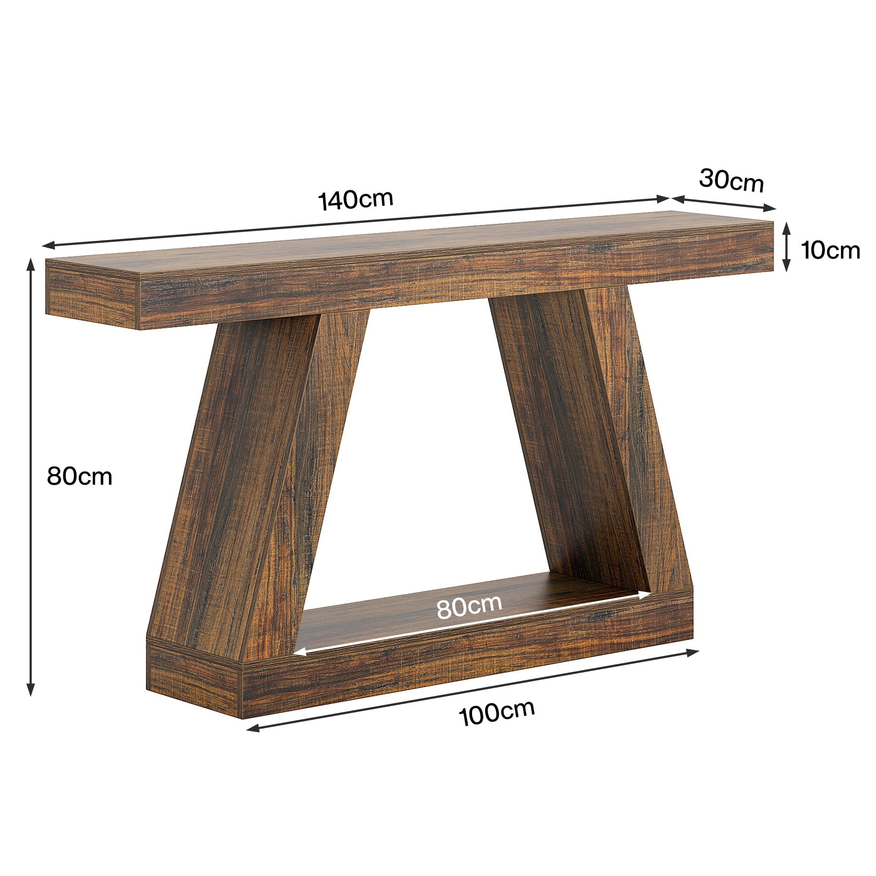 Stolik konsolowy w stylu prowansalskim, 140 cm