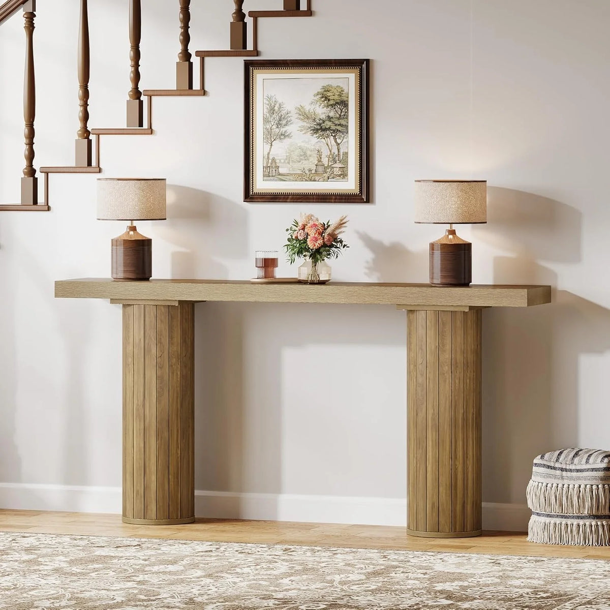 Stolik konsolowy 160 cm w stylu wiejskim