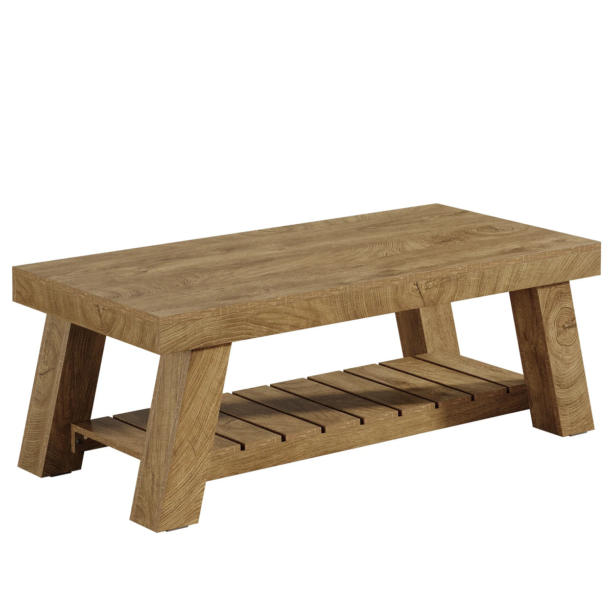 Stolik kawowy 120 cm rustykalny z półką