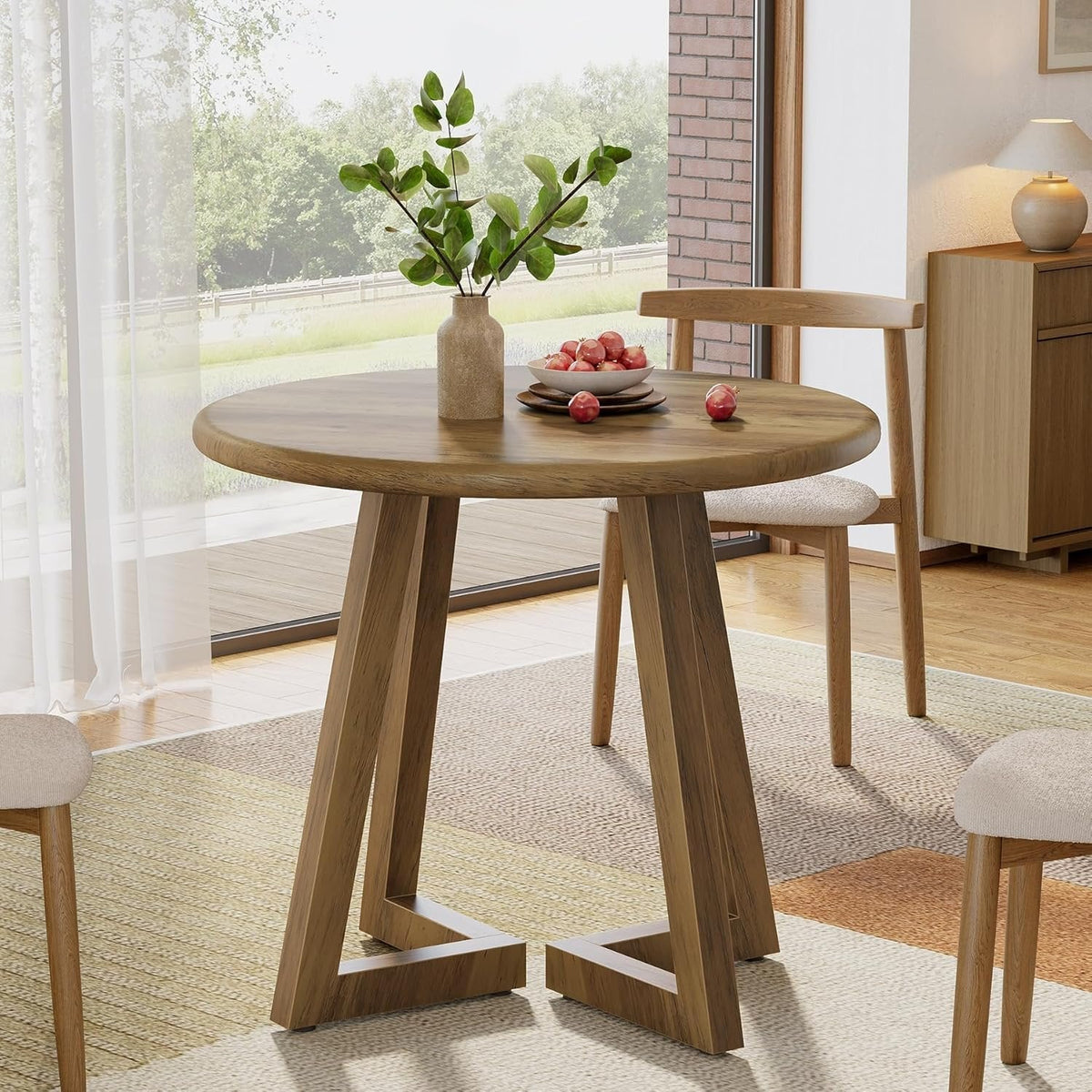 Mały okrągły stół jadalniowy dla 2-4 osób 80 cm