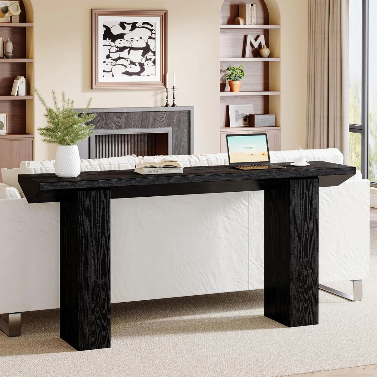Drewniany stolik konsolowy 160 cm w stylu rustykalnym