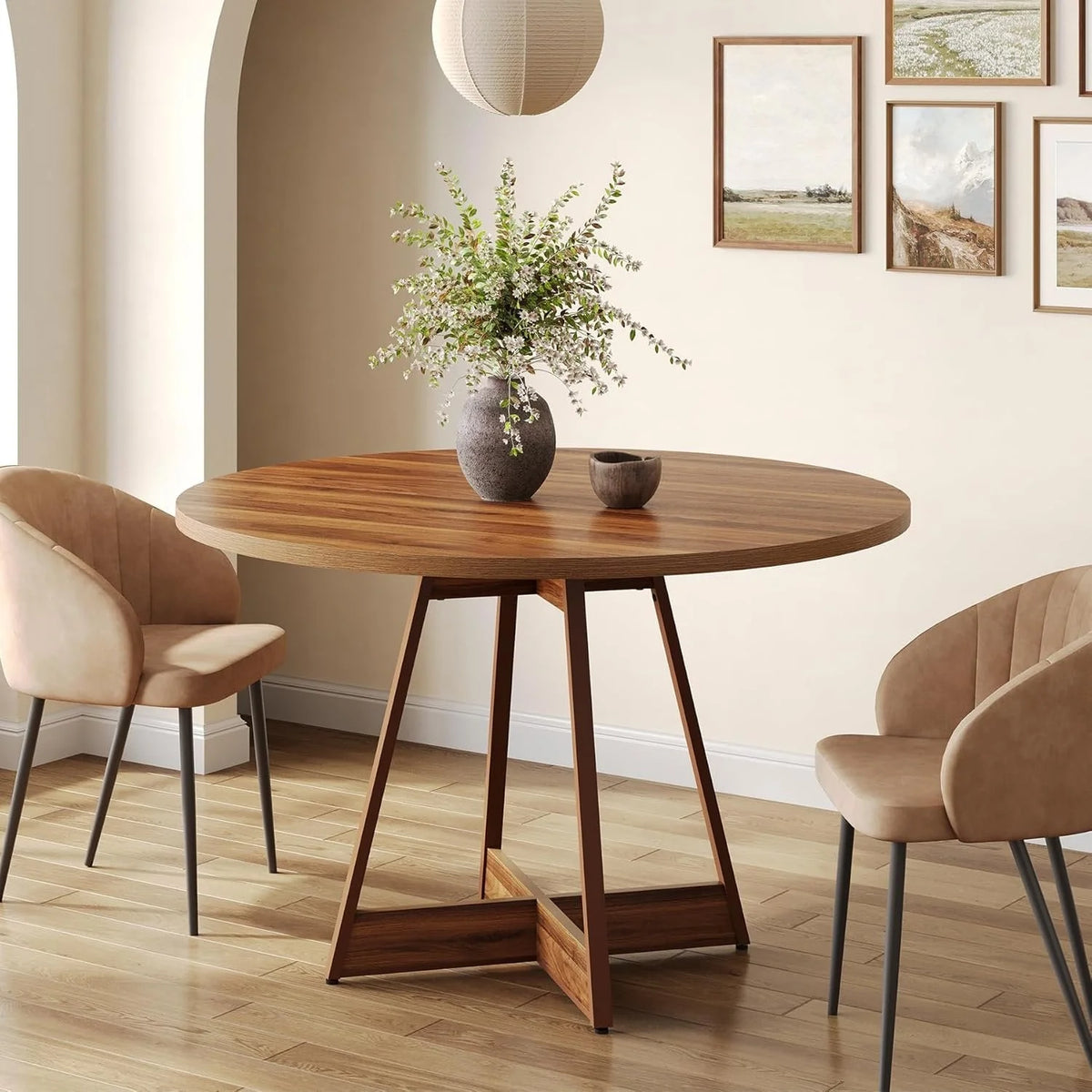 Okrągły stół jadalny 100 cm, rustykalny, na 2–4 osoby