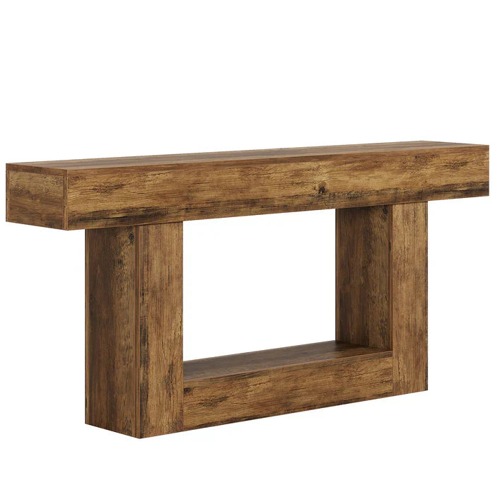 Rustykalna konsola drewniana 160 cm w stylu wiejskim