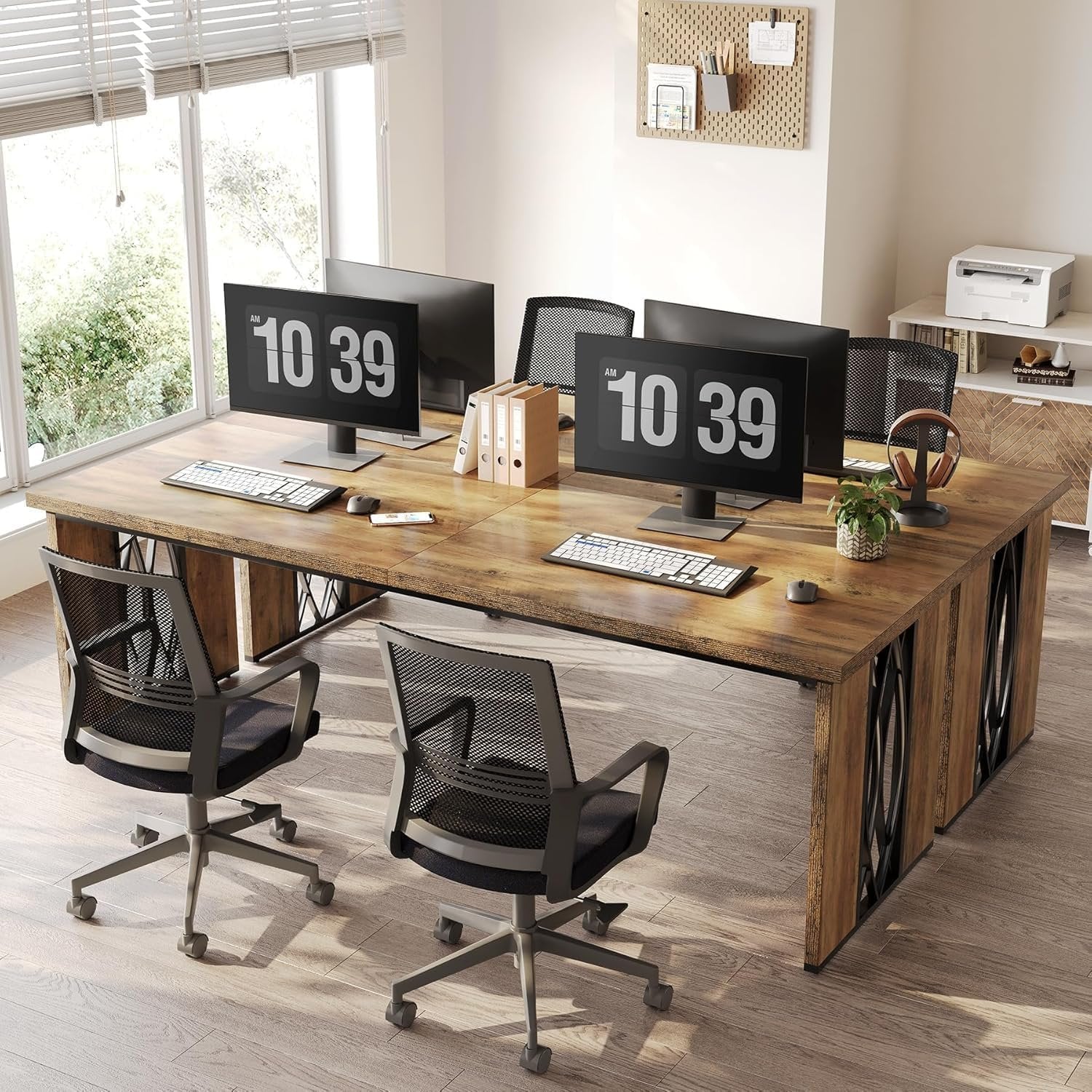 Podwójne biurko industrialne 200 cm