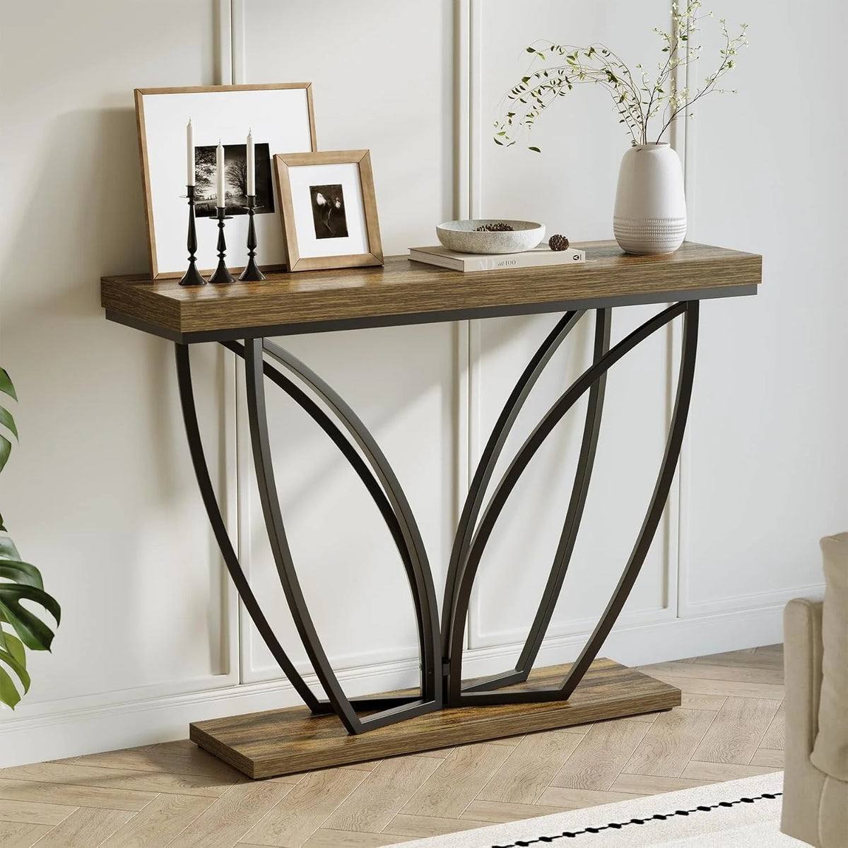 Konsola industryjna 105 cm Brązowa Industrial