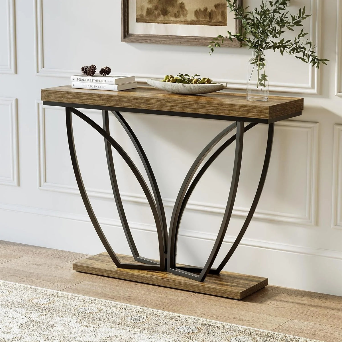 Konsola industryjna 105 cm Brązowa Industrial