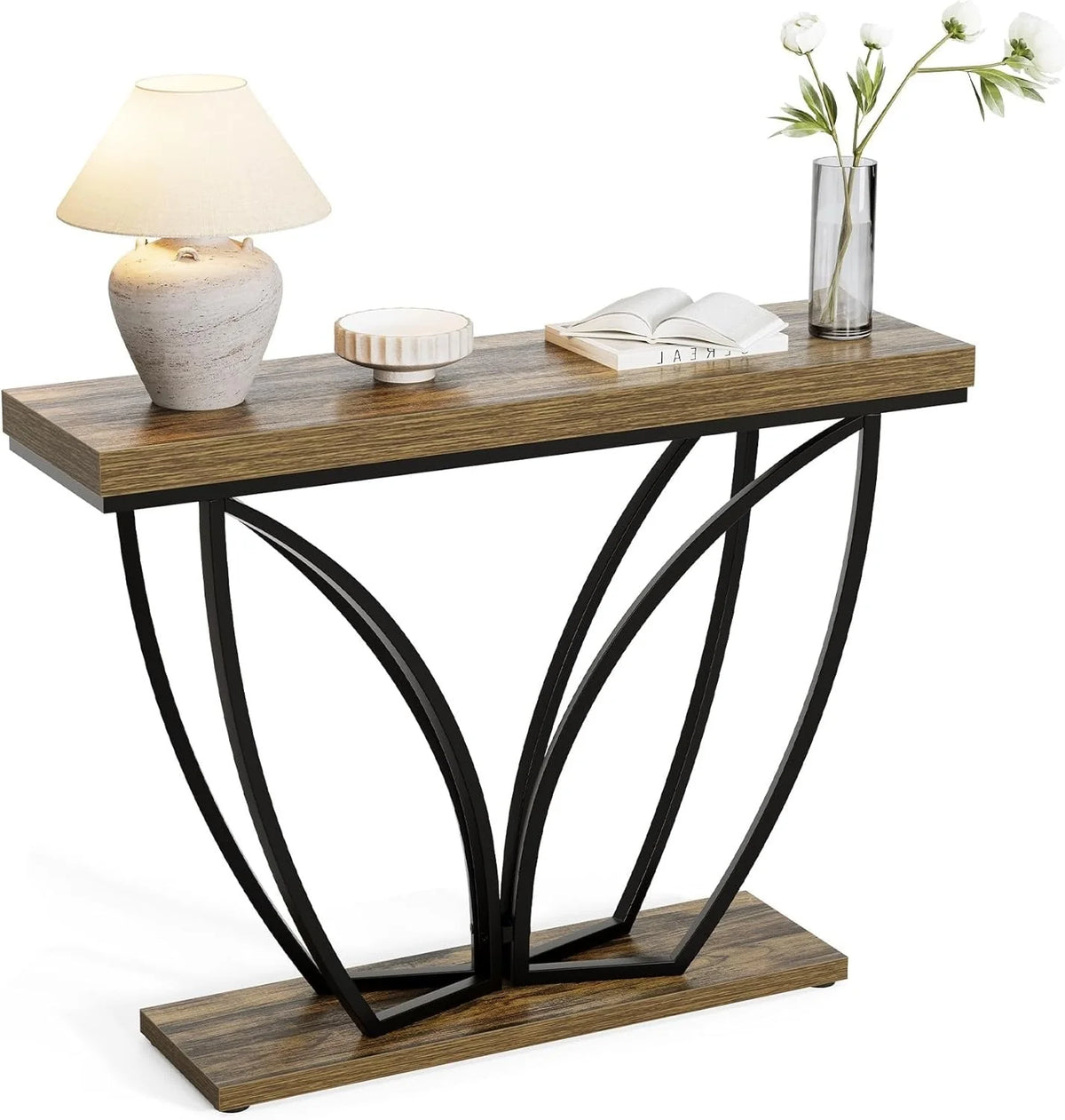 Konsola industryjna 105 cm Brązowa Industrial