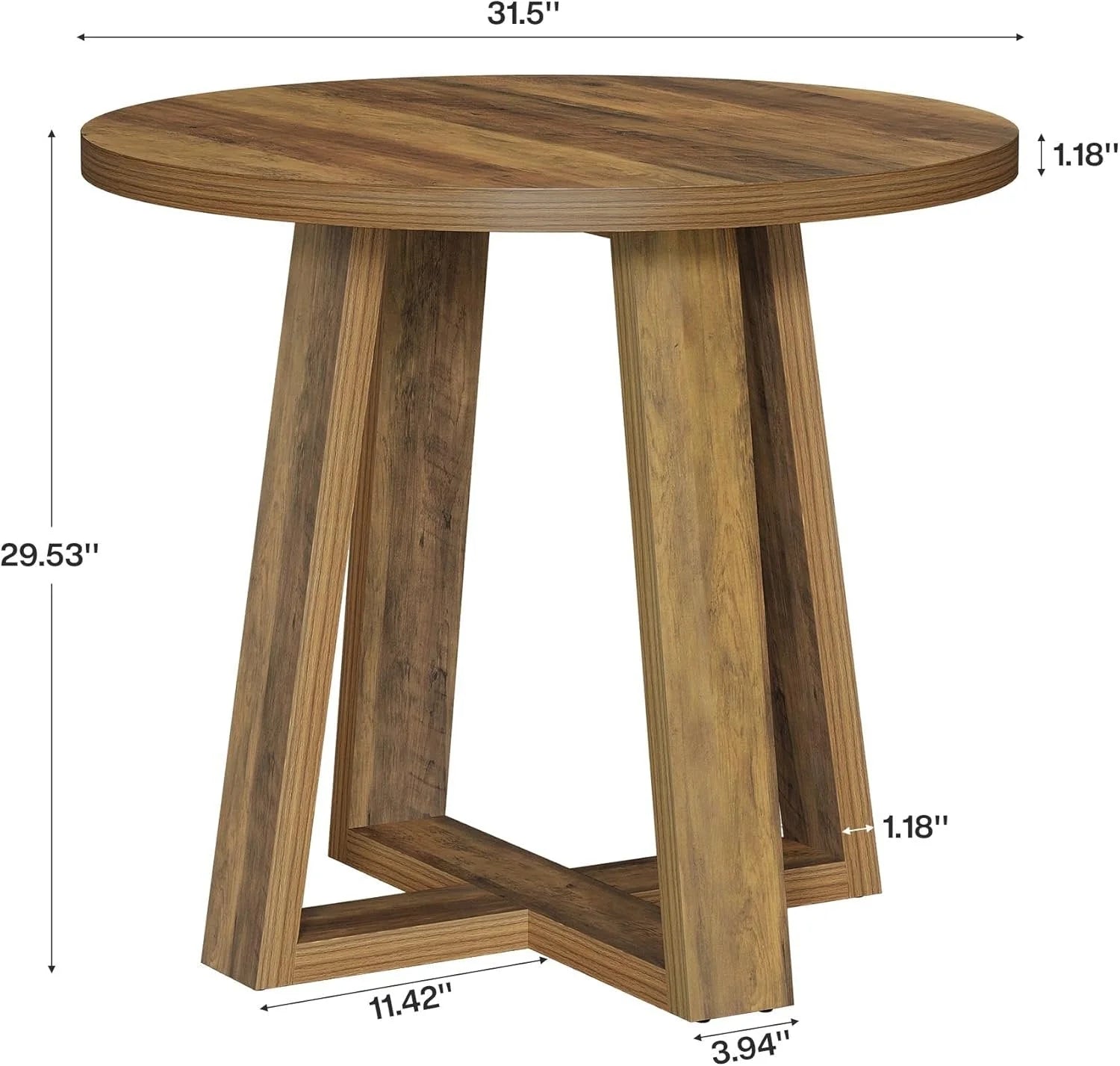 Okrągły stół konferencyjny 80 cm, brązowy