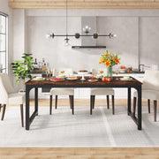 Industrialny stół jadalniany 180 × 90 cm dla 6–8 osób