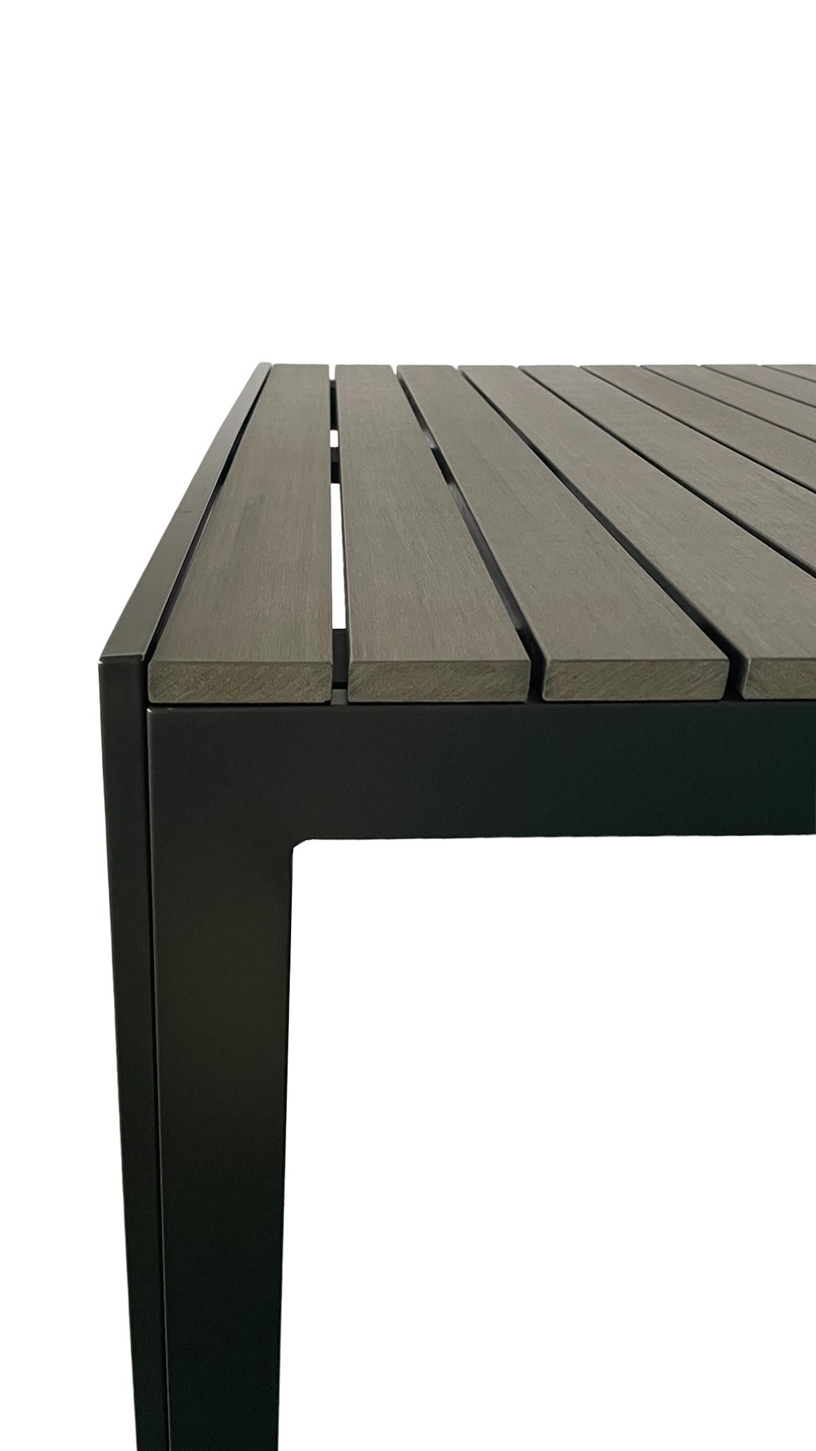 Nowoczesny Stół Ogrodowy 160x90 cm – Ciemnoszary